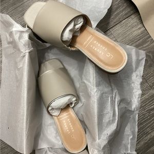 LC Lauren Conrad Ilana Women's 1-Band Stacked Heel Slide Sandals